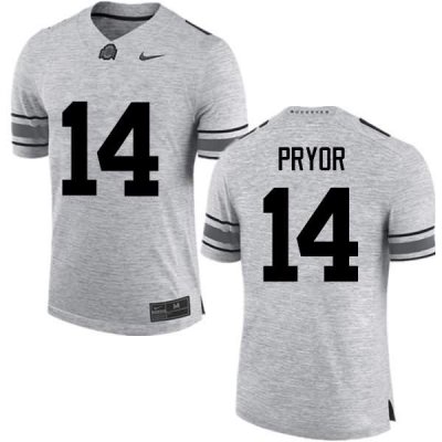 NCAA Ohio State Buckeyes Men's #14 Isaiah Pryor Gray Nike Football College Jersey LBV6245HT